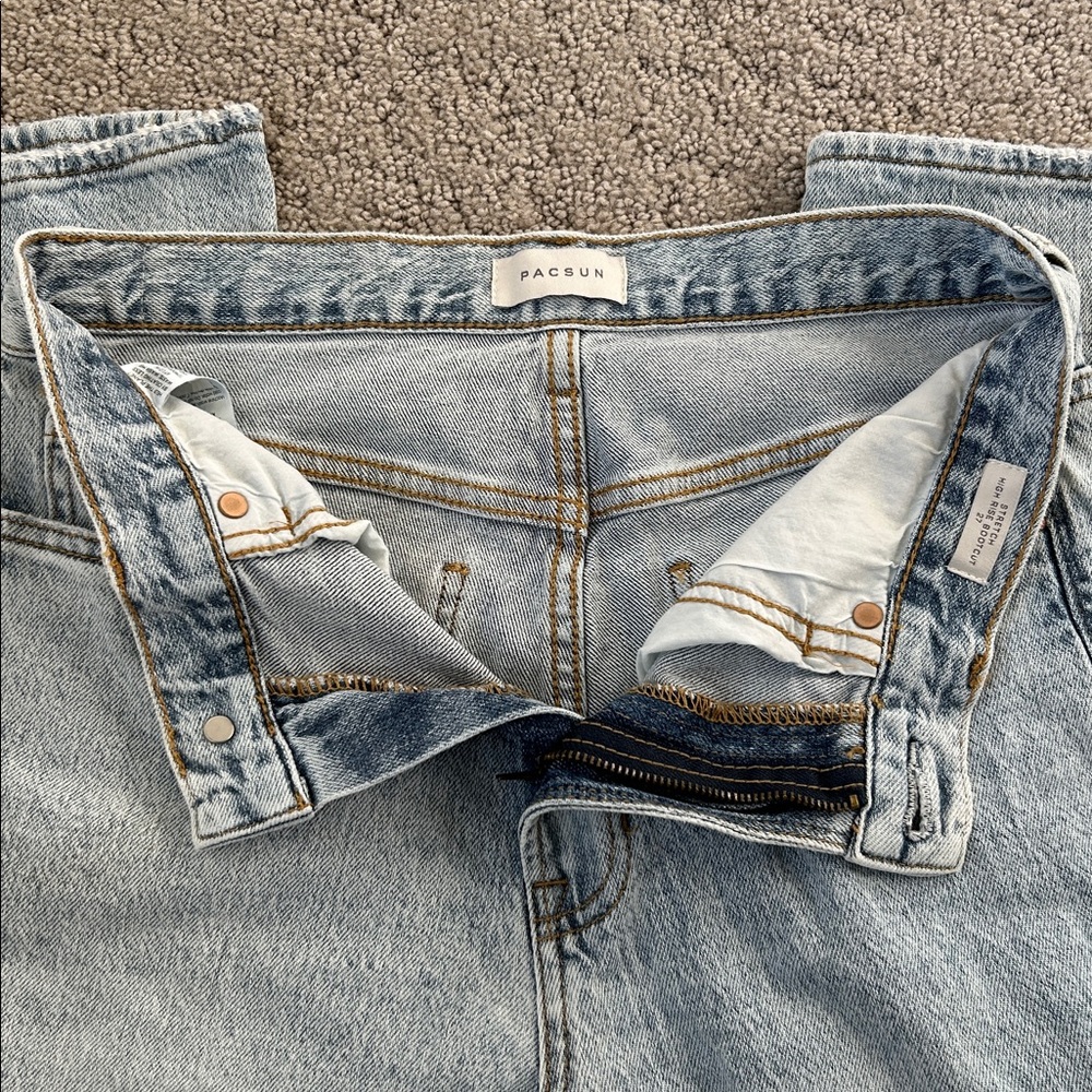 Pacsun High-Rise Bootcut Jeans Light Acid Wash Retro Cotton Denim Jean SZ 27 EUC - Picture 7 of 13